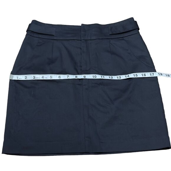 Banana Republic Factory Petite Black Front Zip Mini Skirt Size 2P - Picture 8 of 12